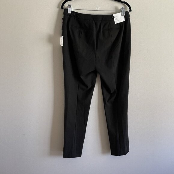 Calvin Klein Womn 8P Black Woven Mid-Rise Highline Tapered Ankle Length Pant NWT - Picture 9 of 15